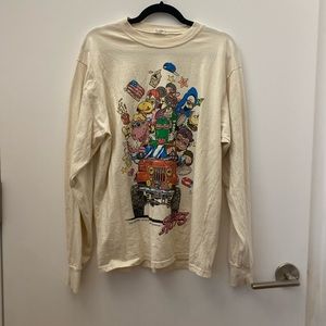 Brandy Melville long sleeves top + Korean K-pop style shirt